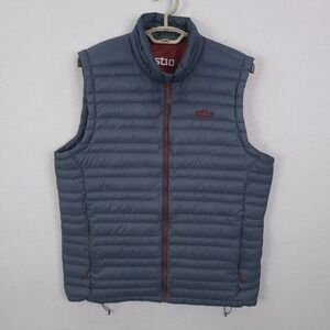 Stio Pinion  Down Puffer Vest Mens XL Gray Pertex Insulated Hiking Outdoor